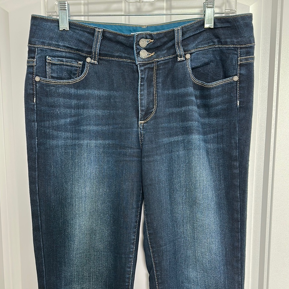 PAIGE Dark Blue Jeans with Vintage Wash